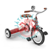 Baghera piros színű Vintage stílusú fém tricikli