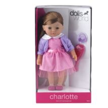 Charlotte fésülhető puha baba,barna 36 cm