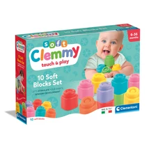 Clemmy Soft puha építőkocka 10 db-os bébi játék