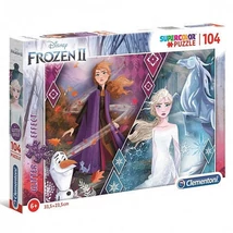 Jégvarázs - Anna és Elza - csillámos puzzle 104 db-os -Clementoni 