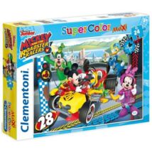 Mickey és az autóversenyzők Supercolor maxi puzzle - Clementoni 24 db-os