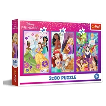 Trefl puzzle 3x80 - Hercegnők 