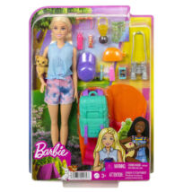Barbie kempingező baba kiegészítőkkel 