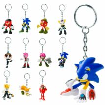 Sonic gyűjthető meglepetés figura tasakban 8 cm- kulcstartó 12 féle 