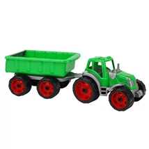 Műanyag traktor utánfutóval 50 cm többféle szinben