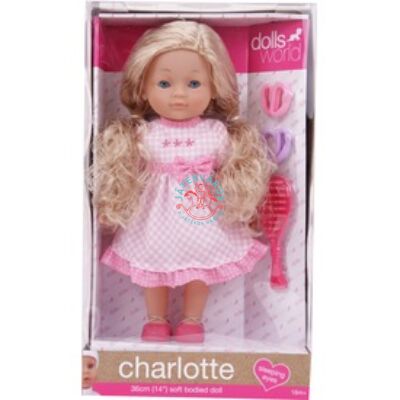 Charlotte fésülhető puha baba szőke 36 cm