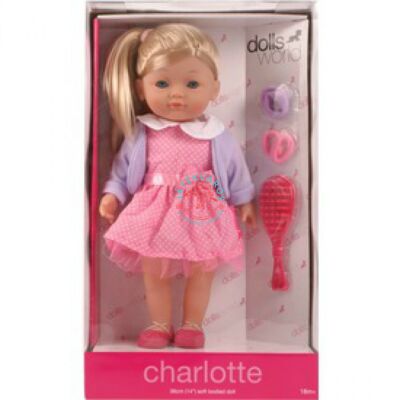 Charlotte fésülhető puha baba,szőke 36 cm