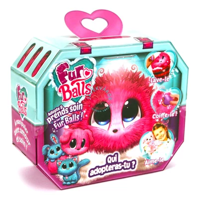 FUR BALLS PINK PLÜSS MEGLEPETÉS ÁLLATKA
