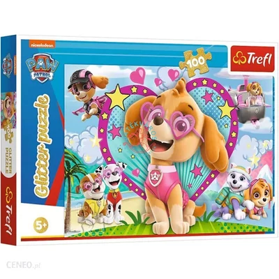 Mancs őrjárat-Tündöklő Skye-100 db-os csillámló puzzle - Trefl 