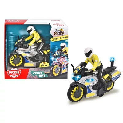 Dickie Yamaha rendőrmotor figurával, fénnyel hanggal 15 cm 