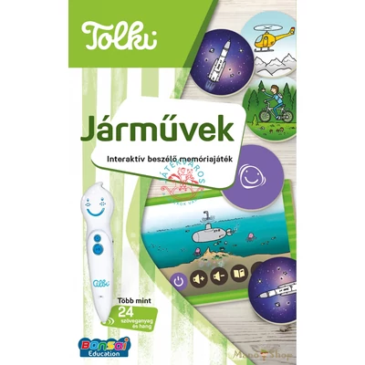 Tolki, interaktív, beszélő memóriajáték - járművek