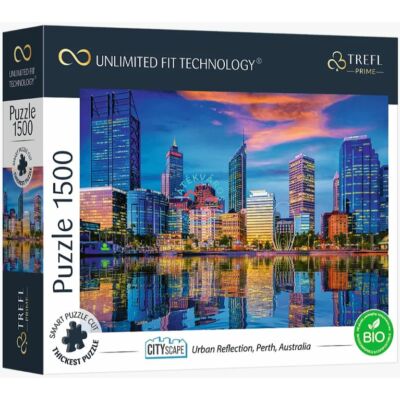 Városi fények-Perth Ausztrália prime puzzle 1500 db-os -Trefl 