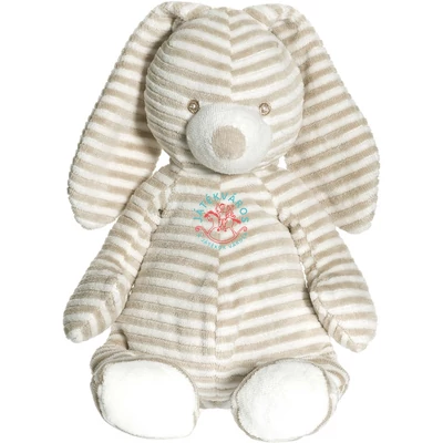 Teddykompaniet bézs csíkos plüss nyuszi 28 cm