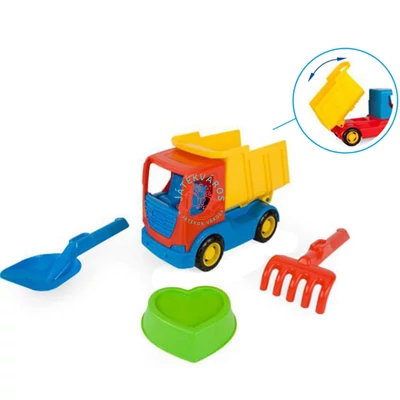 Wader Tech Truck dömper homokozó szettel 70421