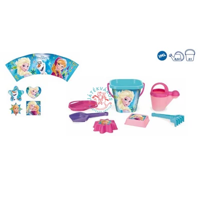 Wader Disney Frozen vödrös homokozó szett 7 részes