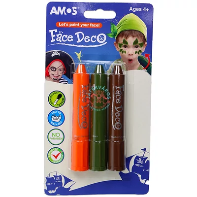 Arcfesték fiús színekben, 3 darabos 