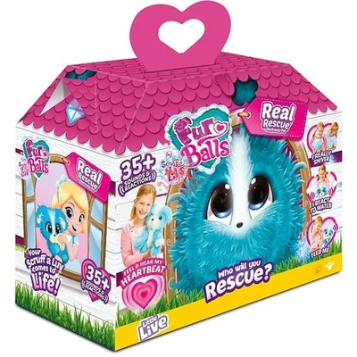 FUR BALLS REAL RESCUE FUNKCIÓS KÉK MEGLEPETÉS PLÜSS KUTYA/CICA