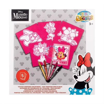 Canenco bársonyos Minnie egér színező szett 5 db-os 