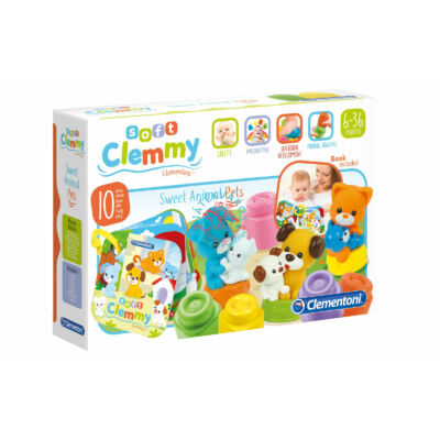 Clementoni Clemmy Baby Mókás állatok könyv és építőkocka készlet