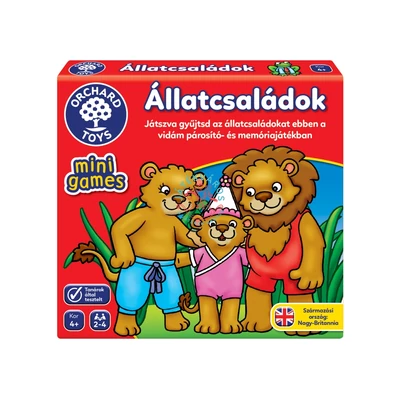 Orchard Toys Állatcsaládok mini társasjáték