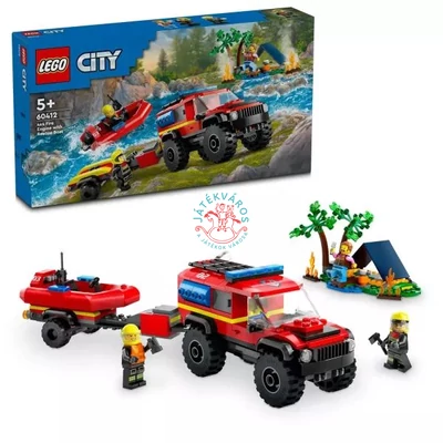 Lego City 4x4 Tűzoltóautó mentőcsónakkal 60412 
