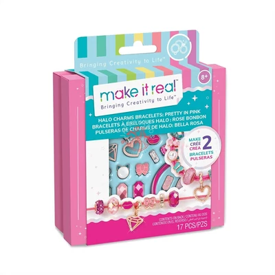Make it Real bájos karkötő készítő szett - pink 