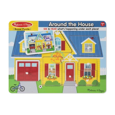Melissa & Doug Fa Hangos puzzle, a ház körül