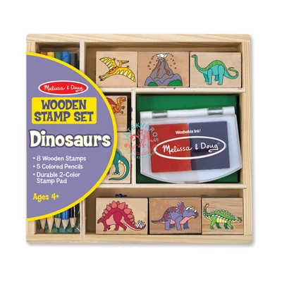 Melissa & Doug Fa nyomdakészlet,dinók